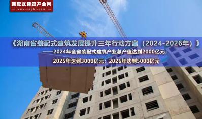 年产值达到5000亿元 | 湖南省发布装配式建筑发展提升三年行动方案